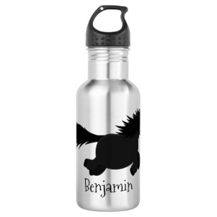 Cute run Shetland pony illustration Waterfles