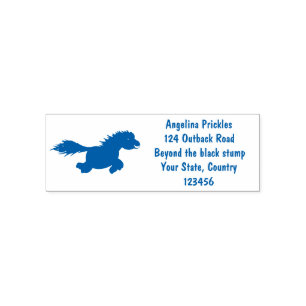 Cute run Shetland pony illustration Zelfinktende Stempel