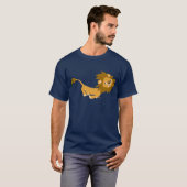 Cute Running Cartoon Lion T-shirt (Voorkant volledig)