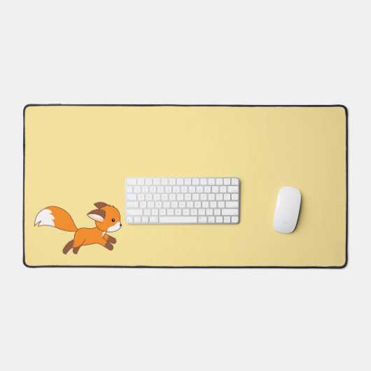 Cute Running Fox Bureaumat (Keyboard & Muis)
