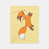 Cute Running Fox Fleece Deken (Voorkant)