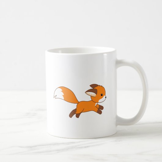 Cute Running Fox Koffiemok (Rechts)