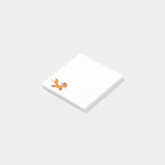 Cute Running Fox Post-it® Notes (Schuin)