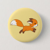 Cute Running Fox Ronde Button 5,7 Cm (Voorkant)