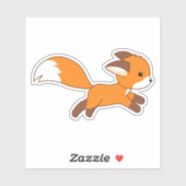 Cute Running Fox Sticker (Vel)