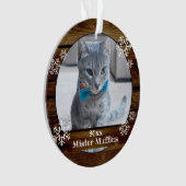 Cute Russe Flocon de neige en bois Chat Chien anim (devant)