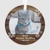 Cute Russe Flocon de neige en bois Chat Chien anim (dos)