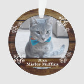 Cute Russe Flocon de neige en bois Chat Chien anim (devant)