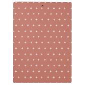 Cute Rust Oranje Boho Floral Rainbow Waterverf Klembord (Achterkant)