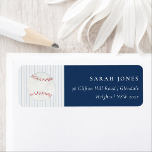 Cute Rust Our Little Champ Baseball Address Etiket