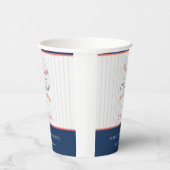 Cute Rust Our Little Champ Baseball Baby shower Papieren Bekers (Rechts)