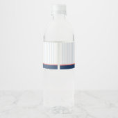 Cute Rust Our Little Champ Baseball Baby shower Waterfles Etiket (Achterkant)