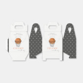 Cute Rust Our Little Champ Basketball Baby shower Bedankdoosjes (Uitgevouwen)