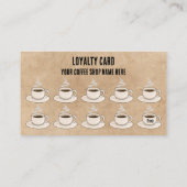 Cute Rustic Cafe Winkelbeloning Klantenkaartje (Achterkant)