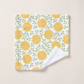 Cute Rustic Country Sunflower Pattern Bad Handdoek (Wasdoekje)
