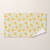 Cute Rustic Country Sunflower Pattern Bad Handdoek (Handdoek)