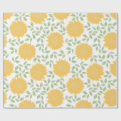 Cute Rustic Country Sunflower Pattern Cadeaupapier (Vlak)