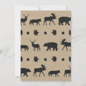 Cute Rustic Flannel Camping Invitation de fête d'a (Dos)