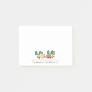 Cute Rustic Forest Woodland Animal Post-it® Notes