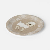Cute Rustic Lamb Baby shower Paper Bord (Gekanteld)