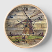 Cute Rustic  Nederlandse Waterverf windmolen (Voorkant)