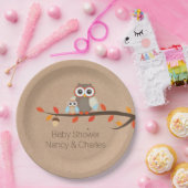 Cute Rustic Owls Baby shower Bord (Feest)