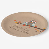 Cute Rustic Owls Baby shower Bord (Gekanteld)