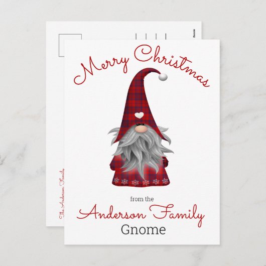 Cute Rustic Personal Kerstmis Elf Feestdagenkaart (Voorkant / Achterkant)