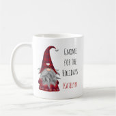 Cute Rustic Personalized kerstgrint Elf Koffiemok (Links)