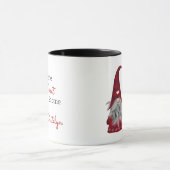 Cute Rustic Personalized kerstgrint Elf Mok (Midden)