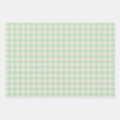 Cute Rustic Pink Green Blue Gingham Plaid Pattern Inpakpapier Vel (Voorkant 2)