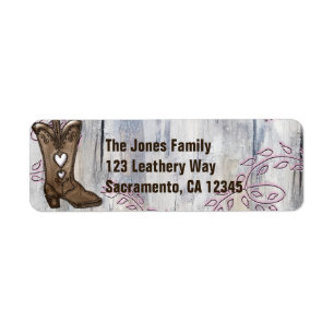 Cute Rustic Pink Heart Cowgirl Boots Vrijgezellenf Etiket