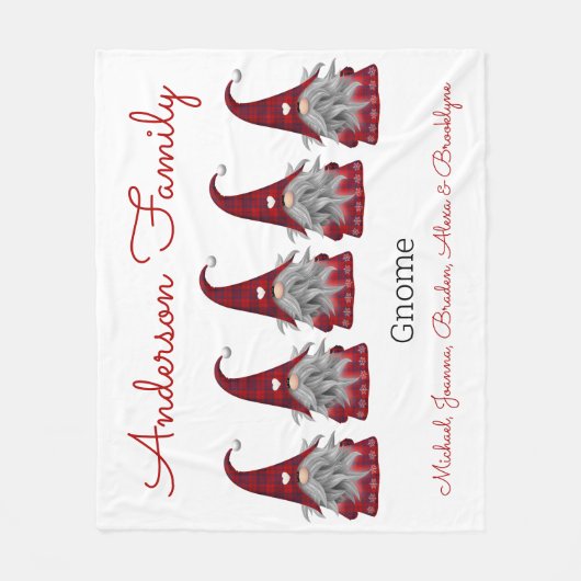 Cute Rustic Pset Personalized kerstgrint Elf Fleece Deken (Voorkant)