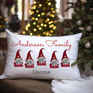 Cute Rustic Pset Personalized kerstgrint Elf Kussen