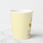 Cute Rustic Pumpkin Polka Dot Baby shower Papieren Bekers (Rechts)