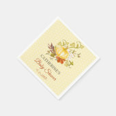Cute Rustic Pumpkin Polka Dot Baby shower Servet (Hoek)