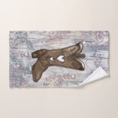 Cute Rustic Rose Cowgirl Heart Boots Ferme (Serviette à main)