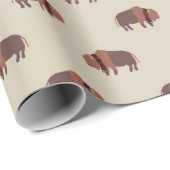 Cute Rustic Tan Buffalo Pattern Cadeaupapier (Rol Hoek)