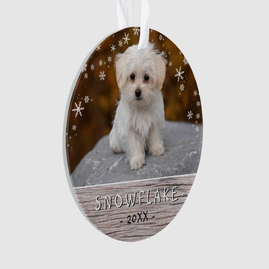 Cute Rustique Chien Chien Puppy Snowflake 2 Photo  (devant)