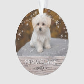 Cute Rustique Chien Chien Puppy Snowflake 2 Photo  (devant)