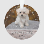 Cute Rustique Chien Chien Puppy Snowflake 2 Photo  (devant)