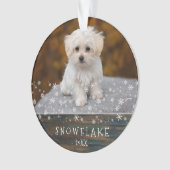 Cute Rustique Chien Chien Puppy Snowflake 2 Photo  (devant)