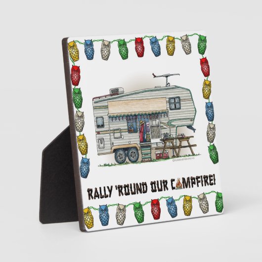 Cute RV  Fifth Wheel Camper Travel Trailer Fotoplaat (Voorkant)