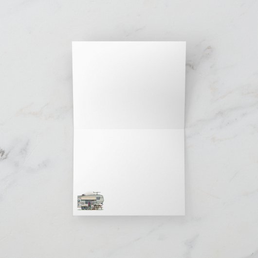 Cute RV Fifth Wheel Camper Travel Trailer Kaart (Binnen)