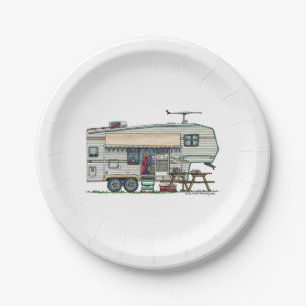 Cute RV Fifth Wheel Camper Travel Trailer Papieren Bordje
