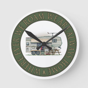 Cute RV Fifth Wheel Camper Travel Trailer Ronde Klok