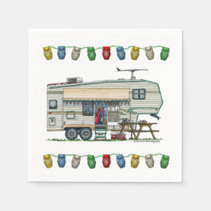 Cute RV Fifth Wheel Camper Travel Trailer Servetten