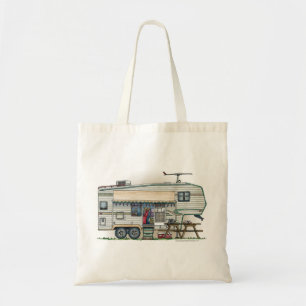 Cute RV Fifth Wheel Camper Travel Trailer Tote Bag