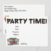 Cute RV  Popup Camper Travel Trailer Kaart (Voorkant / Achterkant)