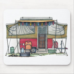 Cute RV Popup Camper Travel Trailer Muismat